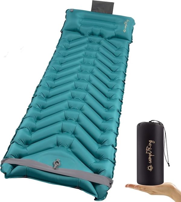 Sleeping Pad with Pillow, Self Inflating Extra-Thick, Ultralight Sleeping Mat, Built-in Pump, Ultimate for Camping, Hiking, Traveling, Airpad, Carry Bag, Compact & Lightweight Air Mattress - Image 2