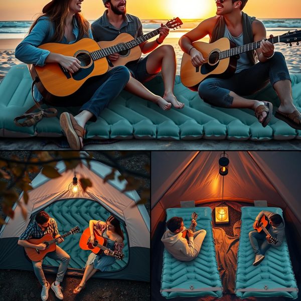 Sleeping Pad with Pillow, Self Inflating Extra-Thick, Ultralight Sleeping Mat, Built-in Pump, Ultimate for Camping, Hiking, Traveling, Airpad, Carry Bag, Compact & Lightweight Air Mattress - Image 6